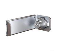 Right Angle Door Lock with Password & Key - Anti Theft Security Latch for Inward Opening Doors, Bedroom, Bathroom & Cabinet - Robust Metal Reinforcement Stopper(Silver-D)