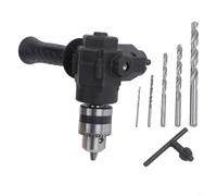 Right Angle Drill Adapter, 90 Degree Corner Bend Extension for Tight Spaces, Made of Steel with 2/3/4/5/6/8mm Chuck, for Ideal for Home(B)