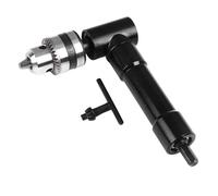 Right Angle Drill Adapter 90 Degree Electric Drill Converter Chuck Attachment for Home Industrial Repair Metal Plastic (Metal Case with Key)