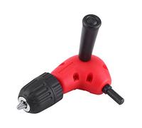 Right Angle Drill Adapter 90 Degrees Keyless Chuck Lightweight Durable Plastic 0.8mm 10mm Drill Bit Capacity 20N.m Torque for Tight Spaces Compact Areas Electric Drills 9.5mm Shaft