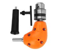 Right Angle Drill Attachment Portable Compact Punch Adapter Tool with Bilateral Holding Handle for Wood Plastic PVC Hole Punching Alloy Steel Engineering Plastic