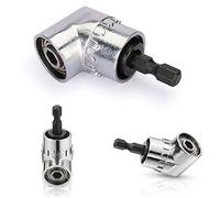 Right Angle Drill, Vakki 105 Degree Right Angle Driver Angle Extension Power Screwdriver Drill Attachment 1/4inch Hex Bit Socket Screwdriver Holder Adaptor for Tight Corner Workspace