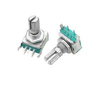 Right Angle EC11 360 Degree Rotary Encoder with switch Digital Potentiometer 15MM 20MM 5PIN Push button Coding knob(Full axis 15mm,5PCS)