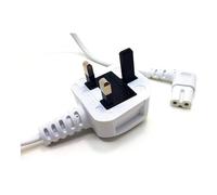 RIGHT ANGLE FIGURE-8 5 Meter MAINS CABLE White/POWER UK LEAD PLUG CORD FIG IEC C7