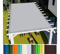 Right Angle Garden Canopy 4x10m (13.12x32.81ft) Waterproof Shade Sail with Free Ropes for Outdoor Patio Backyard Party Light Grey Rectangular Sunshade Cover
