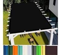 Right Angle Garden Shade Sail 2.5x4m (8.2x13.1ft) - 98% UV Block PES Polyester Canopy with Free Rope for Outdoor Patio Yard Lawn Black Sun Protection Cover