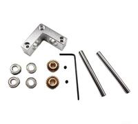 Right Angle Gearbox, 4mm/5mm Shaft, : Ratio Bevel Gear Commutator, Dual Bearing Support, Aluminum Alloy Frame for DIY Model Assembly(4mm To 4mm)