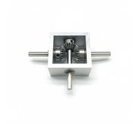 ＡＷＨＡＯ Right Angle Gearbox Bevel Gear Unit Easy to Install 90 Degree Gear Converter, 1 1 Bevel Gear Reducer, One Input Two Output, Circlip Fixed, 6mm