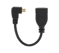Right Angle HDMI Adapter High Speed Mini HDMI Right-Angle Connector Micro HDMI Male To HDMI Female Cable With Gold-Plated Connectors And Full HD Resol