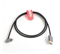 Right Angle Micro HDMI to HDMI Cable 8K 60Hz 4K 120Hz, Soft SiliconeHigh Speed HD Cord Compatible with GoPro DJI DSLR Camera, Monitor, TV, PS5, Xbox 3.28FT/1M