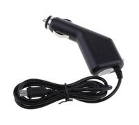 Right Angle Mini USB Car Charger Cable 12V 24V Lead Dash Cam GPS Sat Nav | Flush 90-degree right angle mini USB plug ends port strain. 12V-24V car adapter with power LED for dash cams & GPS navigators