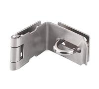 Right Angle Padlock Hasp, Tiberham Stainless Steel 90 Degree Hasp and Staple with Screws, Heavy Duty Door Clasp Gate Lock Shed Latch Padlock Staple for Doors and Windows_L