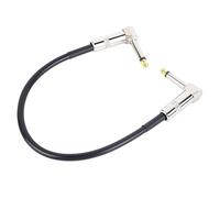 Right Angle Plug Guitar Patch Cable Pedal Cord with 6.35mm Metallic Core & Noise Suppression Technology for Enhanced Sound Effect