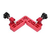 Right-Angle Positioning Clamp 120x120mm, Corner Clamp for Woodworking, Portable Plastic Wood Splicing Clamp with Imperial and Metric Scale, Includes 4 Fixing Clips for Accurate Alignment