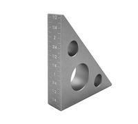 Right Angle Ruler, 45 n 90 Degree Small Aluminum Alloy Triangle Ruler with Both Imperial and Metric Scales Machinist Carpenter's Square Measuring Tool for DIY Woodworking Workshop Table and Miter Saw