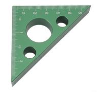 Right Angle Ruler Aluminium Alloy Square - High Precision Carpenter Measuring Tool with Bubble Level for Joinery 97x68mm(green)