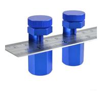 Right Angle Ruler Clamp Aluminium Alloy 90 Degree Positioning Square for Woodworking Cuts Framing Stair Layouts Blue Black(A)