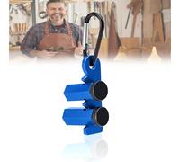 Right-Angle Ruler Clamp, Tall Stair Gauges for Framing Square, Aluminum Stair Gauge & Framing Square Clamp, Anti-Slip, Secure & High-Profile, Improves Precision (Blue)