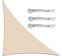 Right Angle Shade Sail 3m x 4m x 5m Triangle Sunshade for Garden Waterproof UV Block Durable Fabric Patio Canopy with 3 Ropes Outdoor Sun Protection Cover