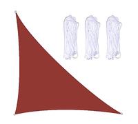 Right Angle Shade Sail Waterproof Triangle Sun Shade Dust Proof Outdoor Canopy for Camping Patio Beach Rust Red 3x4x5m with 3 Ropes for Easy Installation