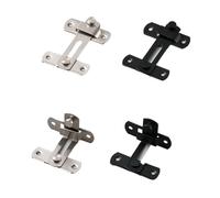Right Angle Sliding Door Locking Latch, Stainless Steel Barn Door Hook Latch Lock 90 180 Degree Right Angle Multicolor(Black 90 Degree)