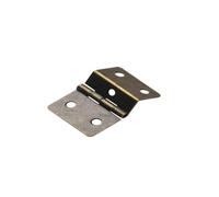 Right Angle Small Chinese 30 Sides Long Small Three Fold Antique Iron Sheet Hinge 6 Hole Three Fold Right Angle Hinge Right(Antique Brass-10pcs)