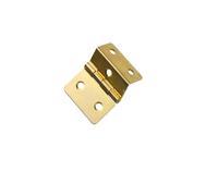 Right Angle Small Chinese 30 Sides Long Small Three Fold Antique Iron Sheet Hinge 6 Hole Three Fold Right Angle Hinge Right(Yellow-10pcs)