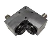 Right Angle Steering Gearbox, 90 Degree Reversing Gearbox 1:1 Ratio 20mm Shaft 2M 20T Spiral Bevel Gearbox