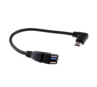 kenable Right Angle USB 3.1 Type C to USB 3.0 Type A Socket Adapter Cable OTG