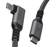 Right Angle USB-40 USB-C USB 4.0 Male to Male Cable 40Gbps 240W 0.5m