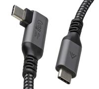 Right Angle USB-40 USB-C USB 4.0 Male to Male Cable 40Gbps 240W 1.5m