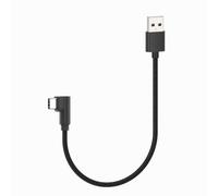 Right Angle USB A to USB C Charger Cable Short, [1 Pack 30CM] 3A Fast Charging 90 Degree USBA to USBC Charger Cable Short Right Angled USBC Cord 0.3m Braided for iPhone 17 16 15 Pro Samsung S25 S24