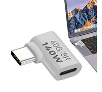 Right angle usb c adapter - angle usb c adapter, PD 140W Type C to usb adapter with 40Gbps data transfer, 8K 60Hz male, female adapter, usb type c extender adapter for smart tablet phone