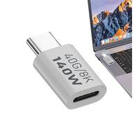Right Angle USB C Adapter - USB C 90 Degree Adapter, USB C Right Angle Adapter | PD 140W Right Angle Connector Rapid Charge Adapter - 8K 60Hz Male to Female Vertical Adapter, USB Type C Extender