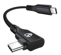 Right Angle USB C Cable Short 0.3M, 90 Degree USBC to USBC 3.2 Gen 2X2 20Gbps Data Sync, 240W Type C Charger Cable Fast Charging, 5K/4K Video Monitor Cord, for iPhone 16 17, MacBook, Galaxy S25 S24