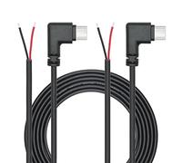 Right Angle USB C to 2 Pin Bare Wire Open End Wire 2M/6FT, 90 Degree USB Type C Male Plug Pigtail Power Cable 22AWG 5V/3A, for USB C Equipment Installed or Replacement Repair DIY Cable(2Pcs)
