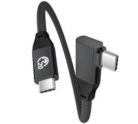 Right Angle USB C to USB C Short Cable 0.2M, USBC 90 Degree Cable 100W, Type C 3.2 Gen2x2 20Gbps Data Transfer Fast Charge Cord, 4K@60Hz Video, for iPhone 15 16, Pixel 9, Dell XPS 17, Galaxy S24 S25