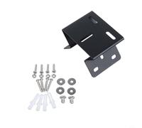 Right Angle Wall Bracket for IP Camera Surveillance | White painted metal, rust resistant coating, outdoor , stable anchor, security ready(Black)