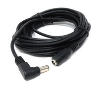Right Angled 5.5mm x 2.5mm DC Power Extension Cable - Male to Female Adapter for CCTV, LED Signs, Solar-Powered Devices, and More (4m)