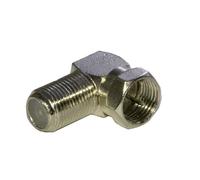 Right Angled F Connector F Plug to F Socket - Twin Pack