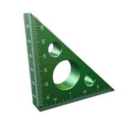 Right Angled Ruler 45/90 Degree Small Aluminum Triangle Ruler with BothImperials and MetricScale Carpenter Square Rafters Square