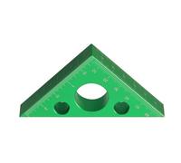 Right Angled Ruler, 45/90 Degree Small Aluminum Triangle Ruler with BothImperials and MetricScale Carpenter Square Rafters Square