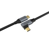 Right Angled USB 2.0 Type-C 100W PD Charging Cable, 1m Black - AK-CBUB68-10BK