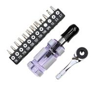 Right Angles Screwdriver with Forward, 14 piece Set T | Removable Driver Bits, Multiple Screw-Head Tasks, Compact Control for Confined Fastening