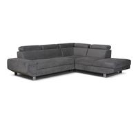 (Right Arm Corner) Artic Corner Grey Color Sofa Bed With Storage