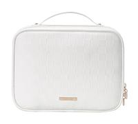 RIGHT AWAY Travel Toiletry Bag for Women, Portable Waterproof Makeup Bag Cosmetic Organizer for Full Sized Toiletries，Cosmetics and Travel-Size Accessories, AA-White Checkered