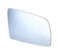 Right Driver Side Heated Wing Mirror Glass Premium Quality ABS Blue Light Electric Heating Rearview Mirror Lens Replacement for 5 Series E60 E61 2003 2010 and 6 Series E63 E64