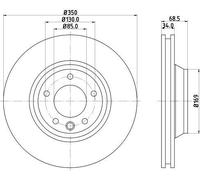 HELLA 8DD 355 128-071 Brake disc