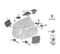 Right Front Headlight Repair Bracket Mount Kits 63119477824 for X1 X2 F39 F48 F49 17-22 Head Light Lamp Fixed Claw