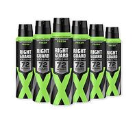 Right Guard Mens Deodorant, Xtreme Fresh 72H High-Performance Anti-Perspirant Spray, Multipack 6 x 150 ml
